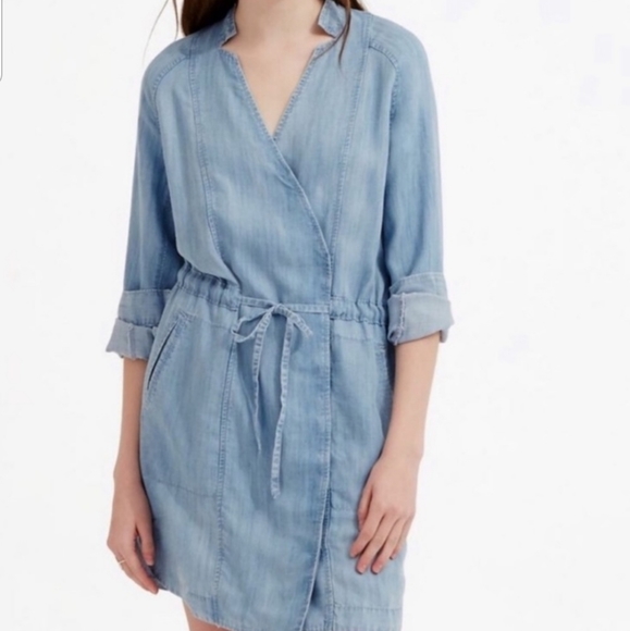 Lou and Grey Denim Chambray Dress, Size S - Picture 2 of 14